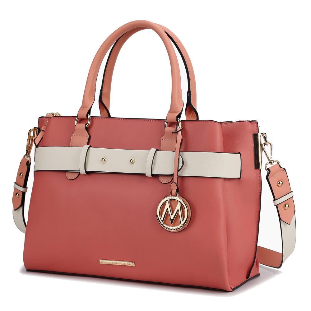 3112 Satchel Bag , Vegan Leather Crossbody Shoulder Handbag Top Handle